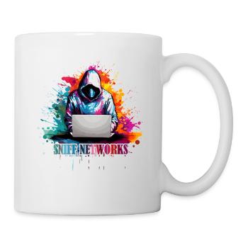 Le mantra du piratage éthique : renifler les - Mug blanc - blanc - Droite