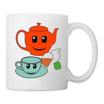 Gastronomie Gastgeber Tee Teekanne Getränke - Tasse - Weiß - Rechts