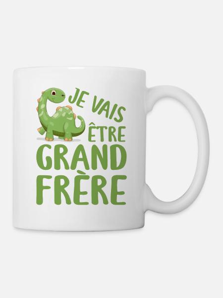 Je Vais être grand frère, Cadeau Grand Frère - Mug blanc - blanc
