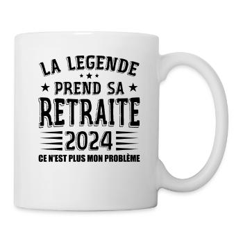 Retraite, Retraité, Retraitée - Mug blanc - blanc - Droite