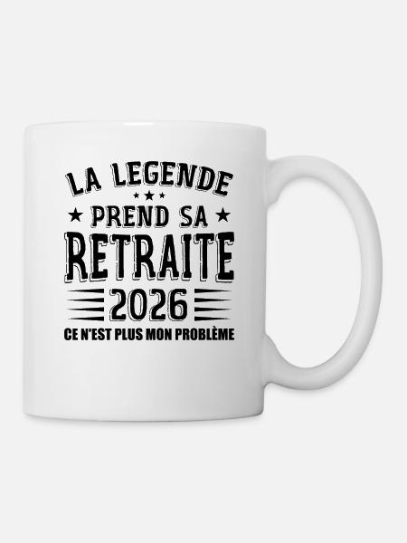 Retraite, Retraité, Retraitée - Mug blanc - blanc