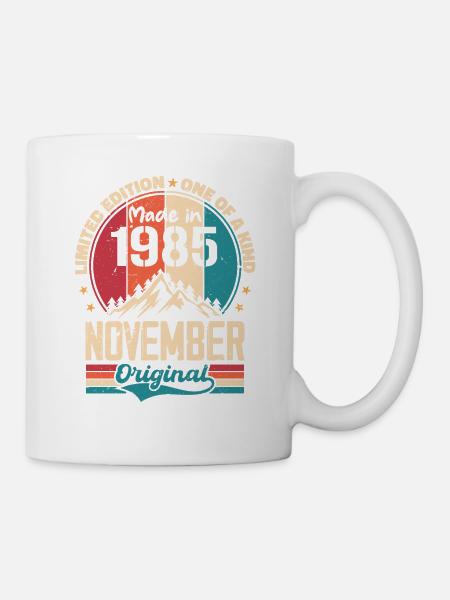 November 1985 Vintage Vintage Retro Jubiläum - Tasse - Weiß