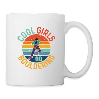 Cool Girls Go Bouldering Boulder Climbing - Tasse - Weiß - Rechts