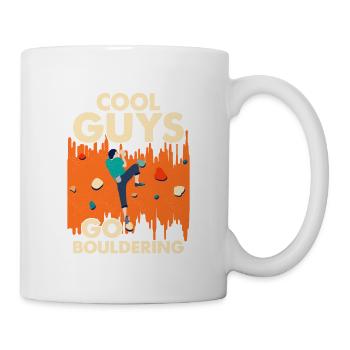 Cool Guys Go Bouldering Boulder Climbing - Tasse - Weiß - Rechts