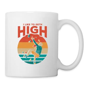 I Like To Geth High Climbing Boulder - Tasse - Weiß - Rechts