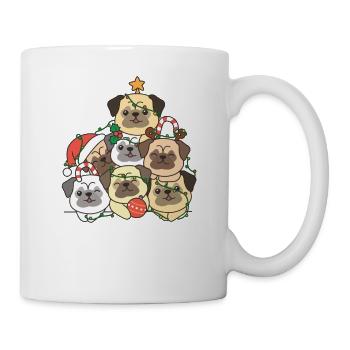 Pug Christmas Tree Funny Animal Christmas - Mug - white - Right