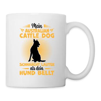 Australian Cattle Dog schnarcht lauter - Tasse - Weiß - Rechts