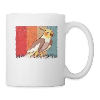 Perruche Rétro Welli Vintage - Mug blanc - blanc - Droite