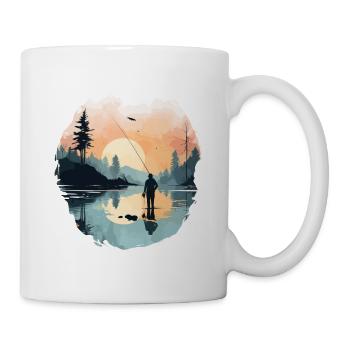 Fly fisherman romance angler t shirt for anglers - Mug - white - Right
