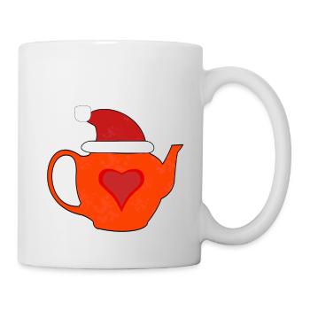 Heure d’hiver Thé Neige Théière Boisson Noël - Mug blanc - blanc - Droite