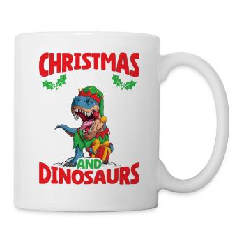 Dino Boy Enfants Noël Amour Dinosaure - Mug blanc - blanc - Droite