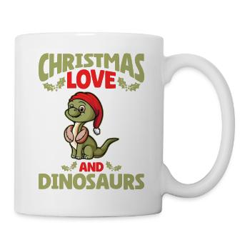 Dino Boy Enfants Noël Amour Dinosaure - Mug blanc - blanc - Droite