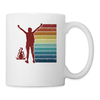Retro Zelten Glamping Campingplatz Camper Camping - Tasse - Weiß - Rechts