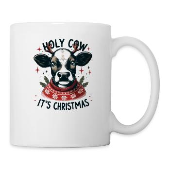 Holy Cow Its Christmas I Xmas Cow - Mug - white - Right