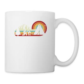 Rétro Glamping Camping Tentes Camper Camping - Mug blanc - blanc - Droite