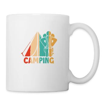 Retro Campingplatz Zelten Glamping Camper Camping - Tasse - Weiß - Rechts