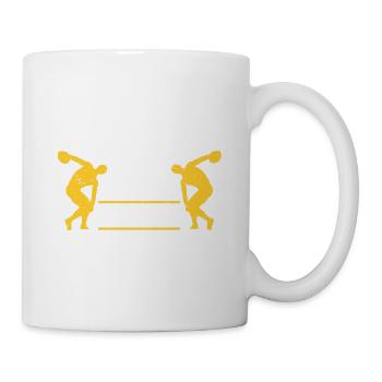 Lanceur de disque Athlétisme Lancer du disque - Mug blanc - blanc - Droite