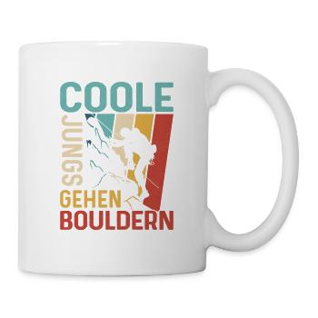 Coole Jungs Gehen Bouldern Klettern Boulder - Tasse - Weiß - Rechts