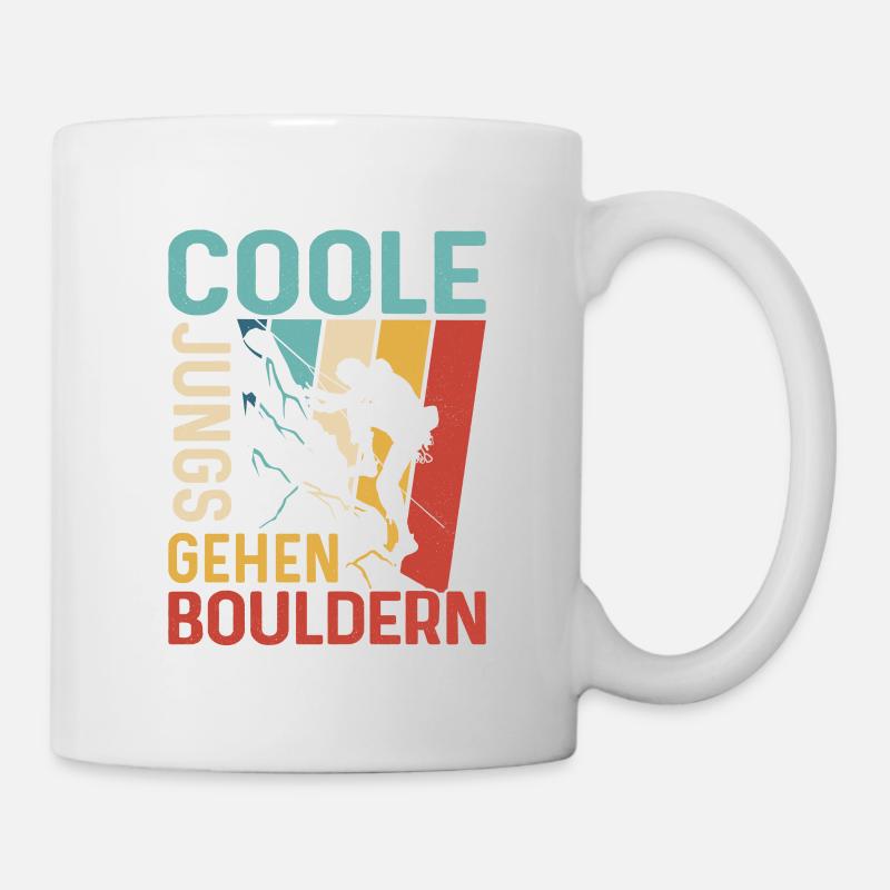 Coole Jungs Gehen Bouldern Klettern Boulder - Tasse - Weiß