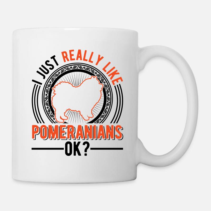 J’aime juste Poméranie Poméranie - Mug blanc - blanc