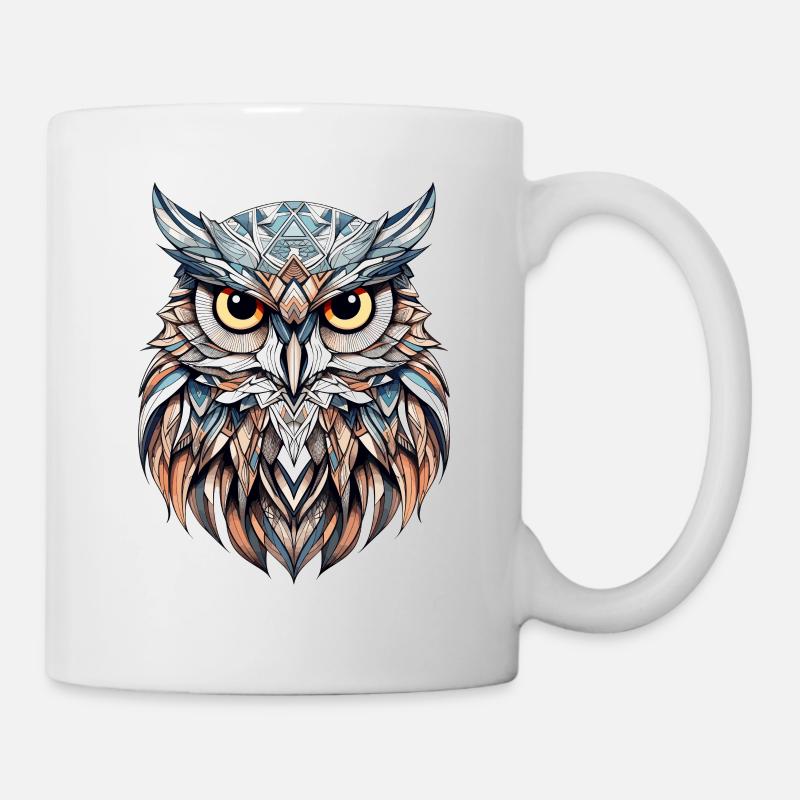 Hibou géométrique - Mug blanc - blanc