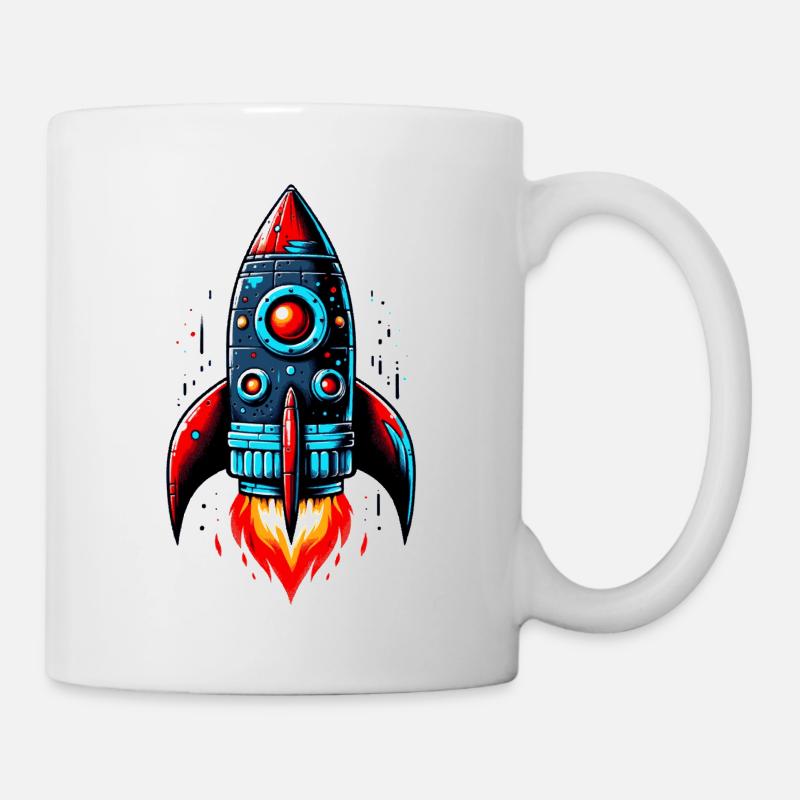 Raketenmann als Durchstarter Gewinner - Tasse - Weiß