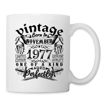 Birthday 1977 November 1977 born in November - Mug - white - Right