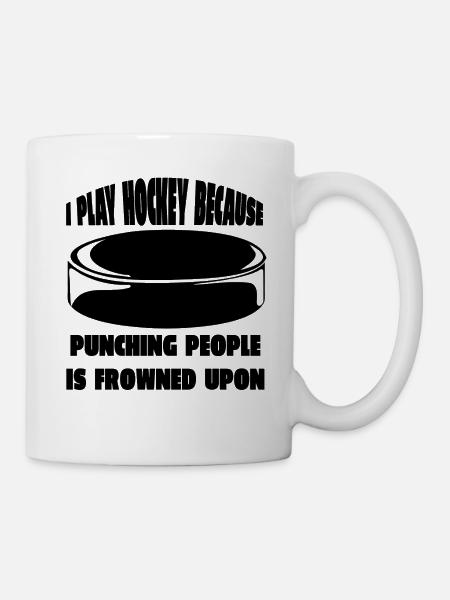 Eishockey Eishockeyspieler Hockeyfan Eishockeyteam - Tasse - Weiß