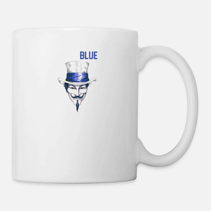 Weißer Hut Stolz: Team Blue Hackathon-Symbol - Tasse - Weiß