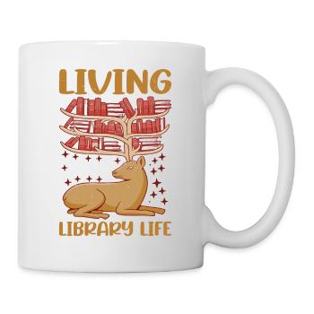 Vivre la vie de bibliothèque 3 - Mug blanc - blanc - Droite