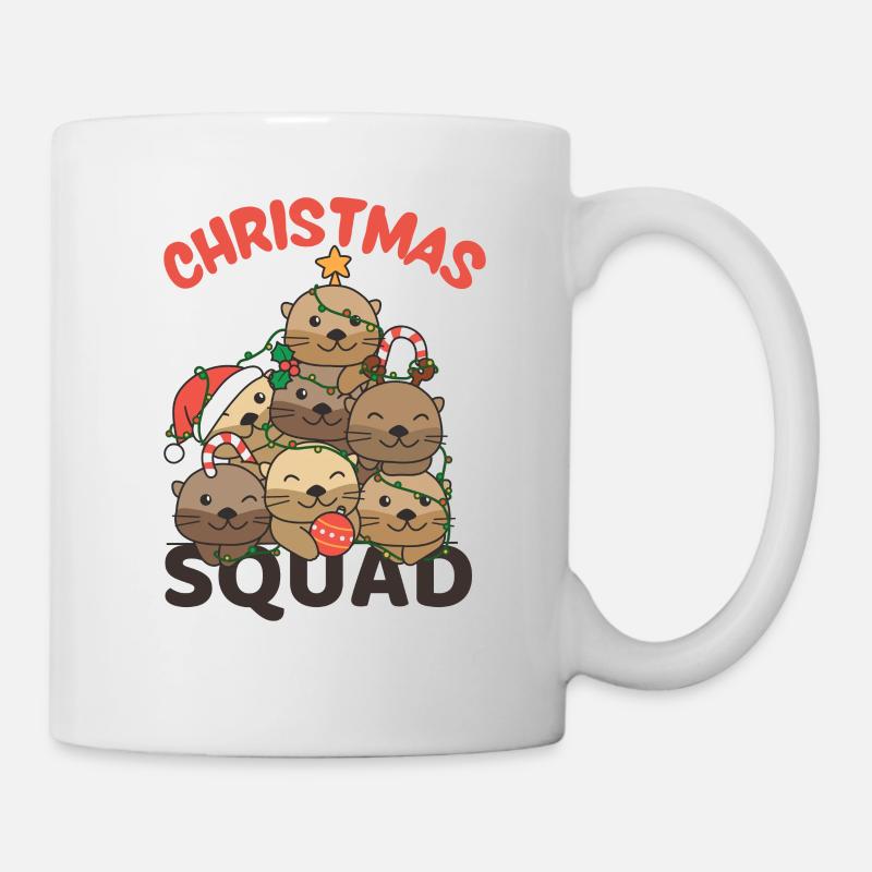 Otter Weihnachtsbaum Christmas Squad Otter - Tasse - Weiß