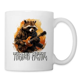 Funny Thrash Metal Raccoon - Mug - white - Right