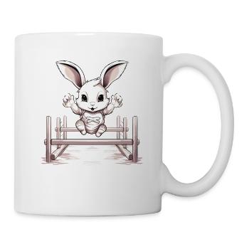 Kaninhop Adventure: Agility for your rabbit - Mug - white - Right