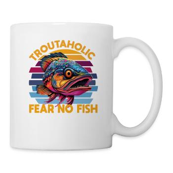 Pêche, Truite, Saumon, Pêcheur, Pêcheur, Perche - Mug blanc - blanc - Droite