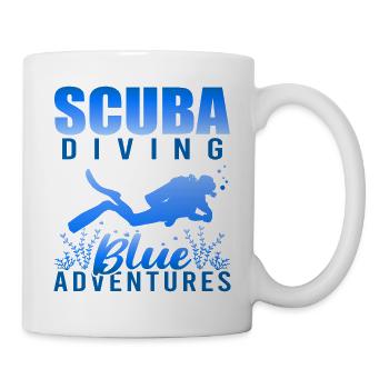 Scuba Diving, Scuba Diving, Holiday Sea Diver - Mug - white - Right