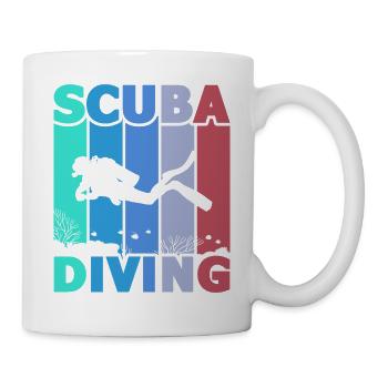 Scuba Diving, Scuba Diving, Holiday Sea Diver - Mug - white - Right