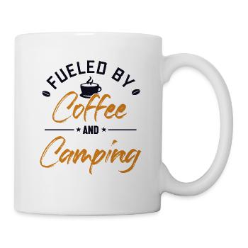 Fueled by Coffee and Camping Zelten Glamping - Tasse - Weiß - Rechts
