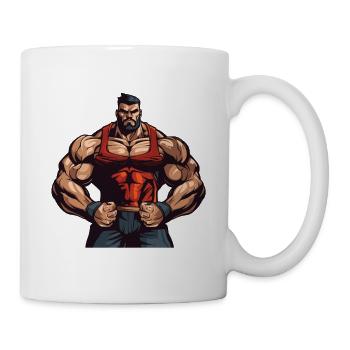 Bodybuilder Muscles Gym Workout - Mug - white - Right