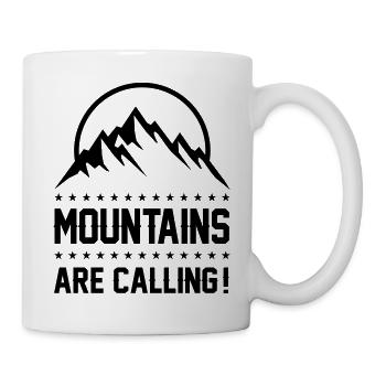 mountains are calling - Tasse - Weiß - Rechts