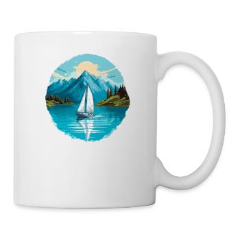 Sailboat, Sailing Ship, Sailing Yacht, Vintage Sailing - Mug - white - Right