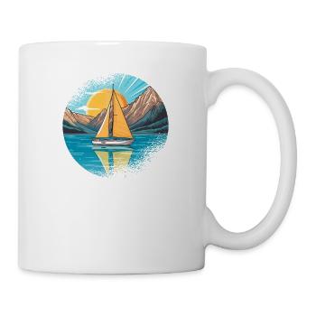 Sailboat, Sailing Ship, Sailing Yacht, Vintage Sailing - Mug - white - Right