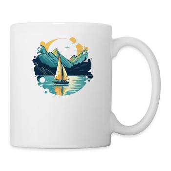 Sailboat, Sailing Ship, Sailing Yacht, Vintage Sailing - Mug - white - Right