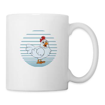 Lustiger Hühner Spruch Huhn - Tasse - Weiß - Rechts