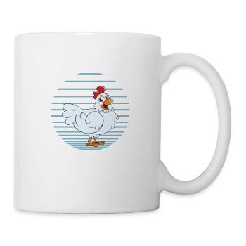 Lustiger Hühner Spruch Huhn - Tasse - Weiß - Rechts
