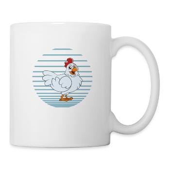 Drôle De Poulet Dire Poulet - Mug blanc - blanc - Droite