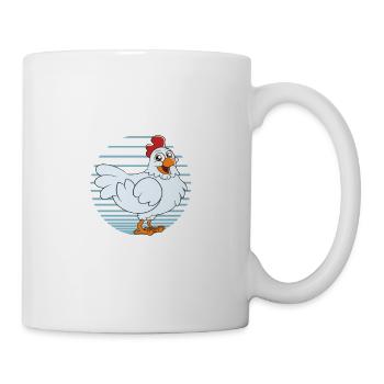 Lustiger Hühner Spruch Huhn - Tasse - Weiß - Rechts