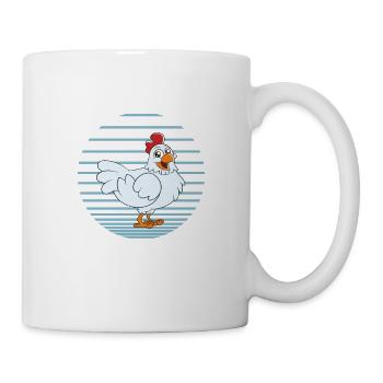 Lustiger Hühner Spruch Huhn - Tasse - Weiß - Rechts