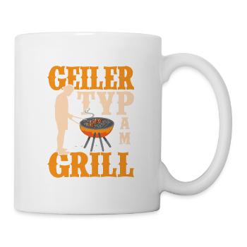 Geiler Typ Am Grill BBQ Griller Grillen - Tasse - Weiß - Rechts