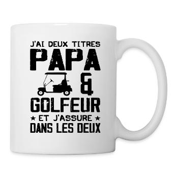 Je Suis Un Papa Golfeur - Mug blanc - blanc - Droite