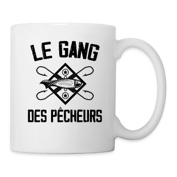 Pêche, Pêcheur, Canne à pêche - Mug blanc - blanc - Droite